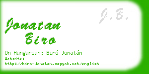 jonatan biro business card