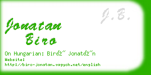 jonatan biro business card